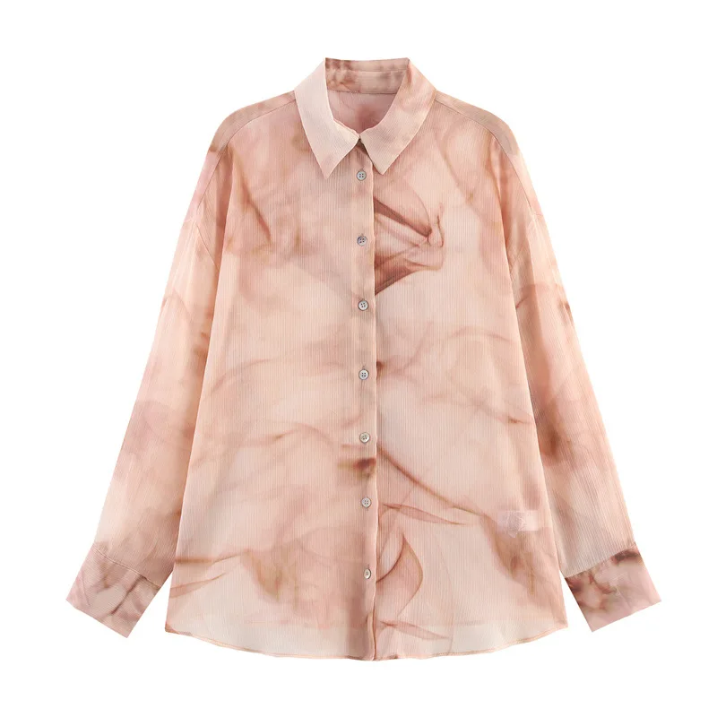 Fashion European and American Style Autumn New Tie-dye Printed Shirt Chic Lapel Button Versatile Top Blouses Mujer
Fashion European and American Style Autumn New Tie-dye Printed Shirt Chic Lapel Button Versatile Top Blouses Mujer