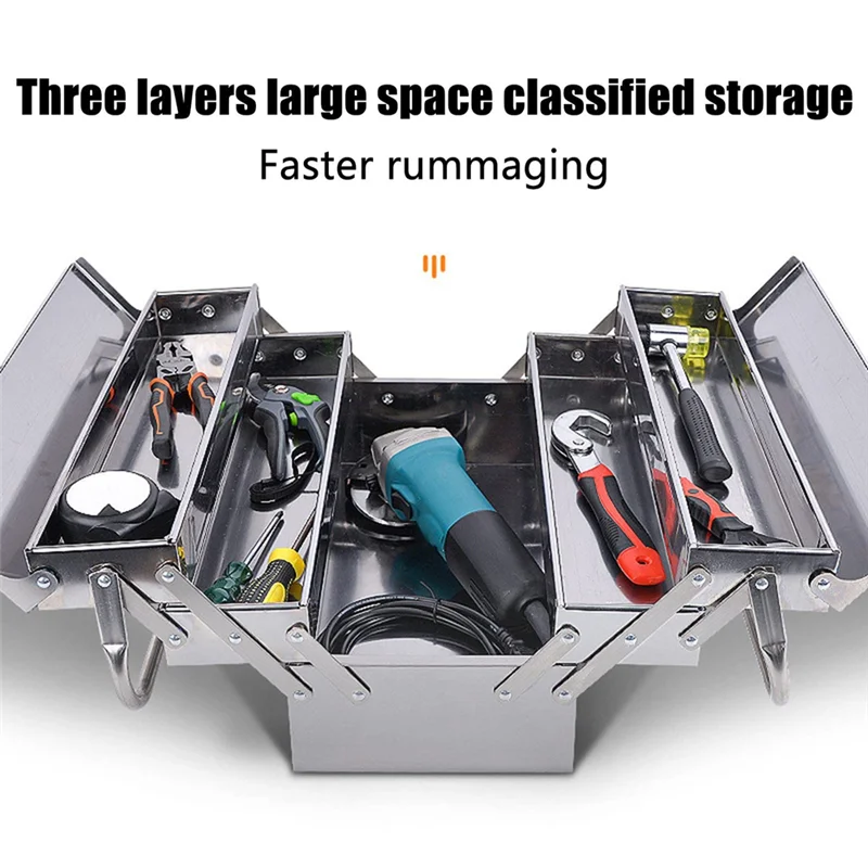 【Fast Delivery】3-Layer 5-Tray Proof Retractable Metal Cantilever Toolbox, Handheld Organizer For Tools And Accessories
【Fast Delivery】3-Layer 5-Tray Proof Retractable Metal Cantilever Toolbox, Handheld Organizer For Tools And Accessories