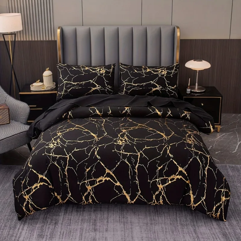 Queen Bedding Duvet Cover Set Marble Printed 1 Piece Luxury Microfiber Down Comforter Quilt Cover with Zipper Closure
Queen Bedding Duvet Cover Set Marble Printed 1 Piece Luxury Microfiber Down Comforter Quilt Cover with Zipper Closure