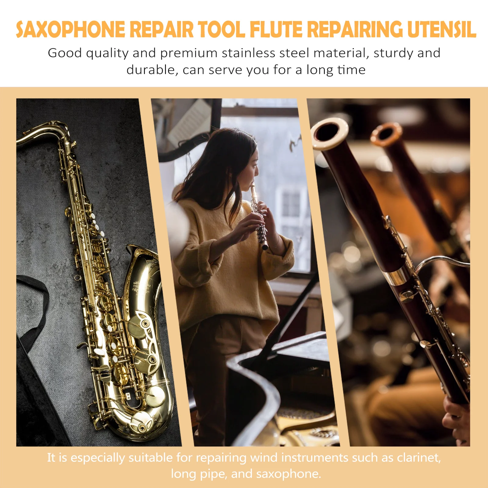 Flute Repair Tool Clarinet Repairing Utensil Saxophone Maintenance Pad Clamps Supply Musical Instrument Tools
Flute Repair Tool Clarinet Repairing Utensil Saxophone Maintenance Pad Clamps Supply Musical Instrument Tools