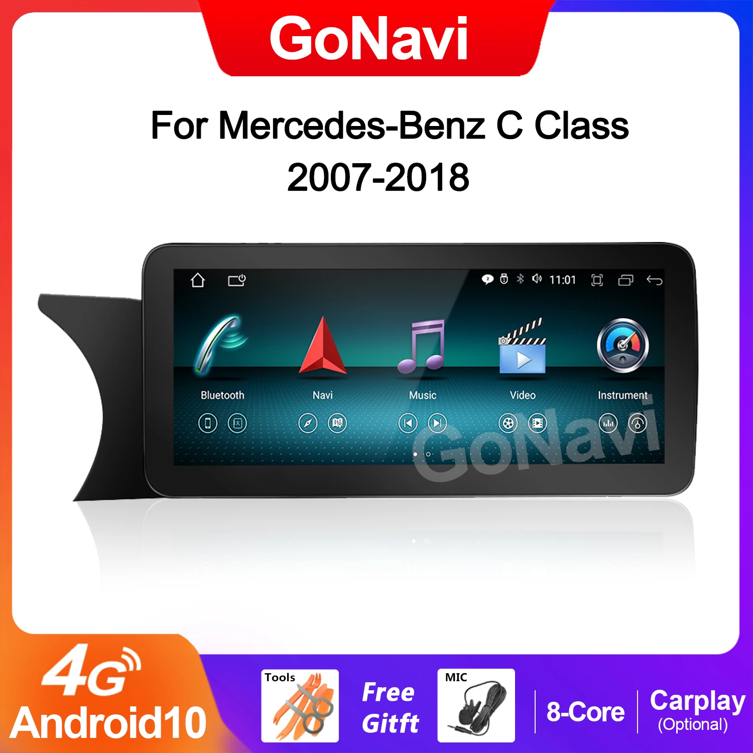 Автомобильный GPS-навигатор GoNavi Android 10 для Mercedes-Benz C Class 8 Core SIM Carplay BT Google сенсорный экран мультимедийный стерео
Автомобильный GPS-навигатор GoNavi Android 10 для Mercedes-Benz C Class 8 Core SIM Carplay BT Google сенсорный экран мультимедийный стерео