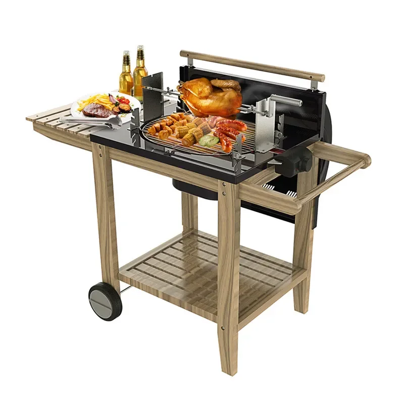 New Upgrade Grill Movable Trolley Type Carbon Electric Dual Use Spit Rod Rotisserie Grill
New Upgrade Grill Movable Trolley Type Carbon Electric Dual Use Spit Rod Rotisserie Grill