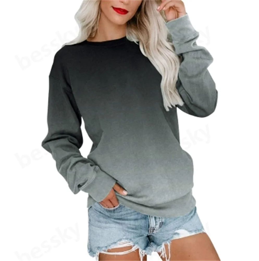Women's casual round neck sports shirt long sleeved top cute pullover loose fit pullover sweatshirt
Women's casual round neck sports shirt long sleeved top cute pullover loose fit pullover sweatshirt