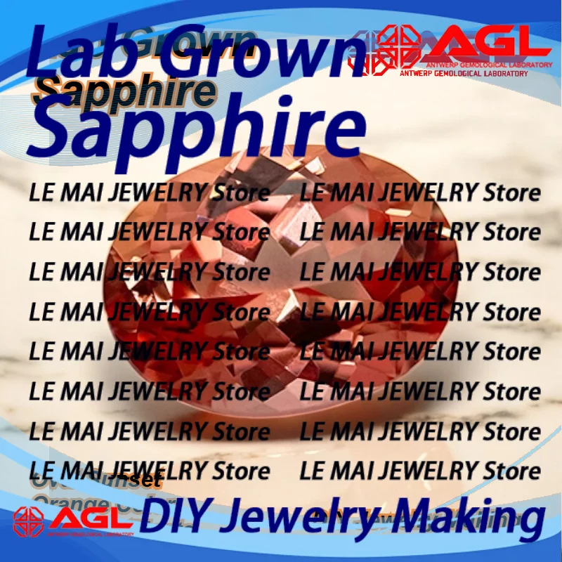 Lab Grown Sapphire Oval Sunset Orange Color for DIY Jewelry Making The Main Materials of Rings and Necklaces AGL Certificate
Lab Grown Sapphire Oval Sunset Orange Color for DIY Jewelry Making The Main Materials of Rings and Necklaces AGL Certificate