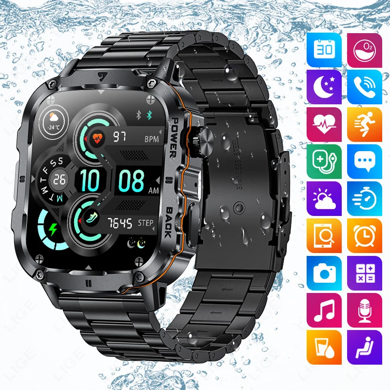 2025 New For Xiaomi Military Smart Watch Men 1.95inch HD Screen IP68 Outdoor Sports Tracker 24H Health Monitoring Smartwatch Man
2025 New For Xiaomi Military Smart Watch Men 1.95inch HD Screen IP68 Outdoor Sports Tracker 24H Health Monitoring Smartwatch Man