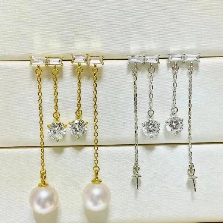 Wholesale 925 Sterling Silver Earrings Mount Findings Settings Base Mounting Parts Accessory for 7-10mm Pearls
Wholesale 925 Sterling Silver Earrings Mount Findings Settings Base Mounting Parts Accessory for 7-10mm Pearls