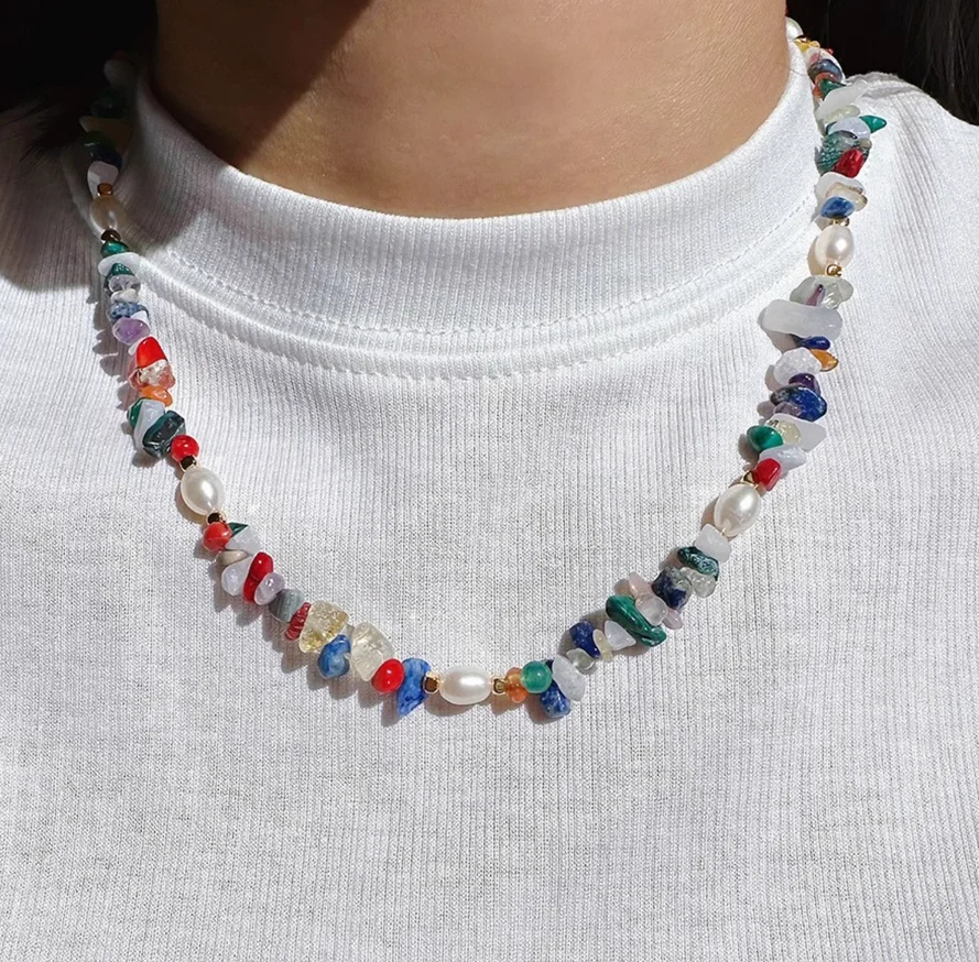 Вакуумное покрытие, ниша, высококачественный цвет, натуральный гравий, бисер, цепочка на ключицу, модное ожерелье из настоящего жемчуга в пресной воде
Вакуумное покрытие, ниша, высококачественный цвет, натуральный гравий, бисер, цепочка на ключицу, модное ожерелье из настоящего жемчуга в пресной воде