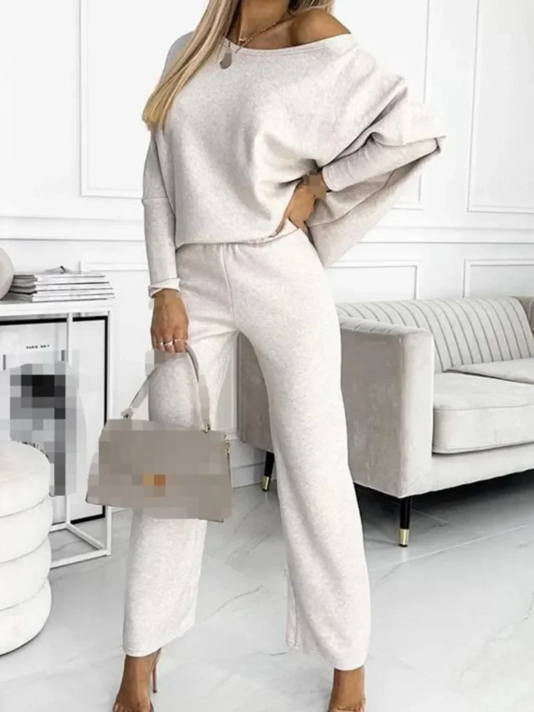 Сексуальные наклонные повседневные свободные брюки с рукавами «летучая мышь», комплекты из двух предметов, однотонные широкие брюки, весенне-осенние комплекты из 2 предметов для женщин
Сексуальные наклонные повседневные свободные брюки с рукавами «летучая мышь», комплекты из двух предметов, однотонные широкие брюки, весенне-осенние комплекты из 2 предметов для женщин