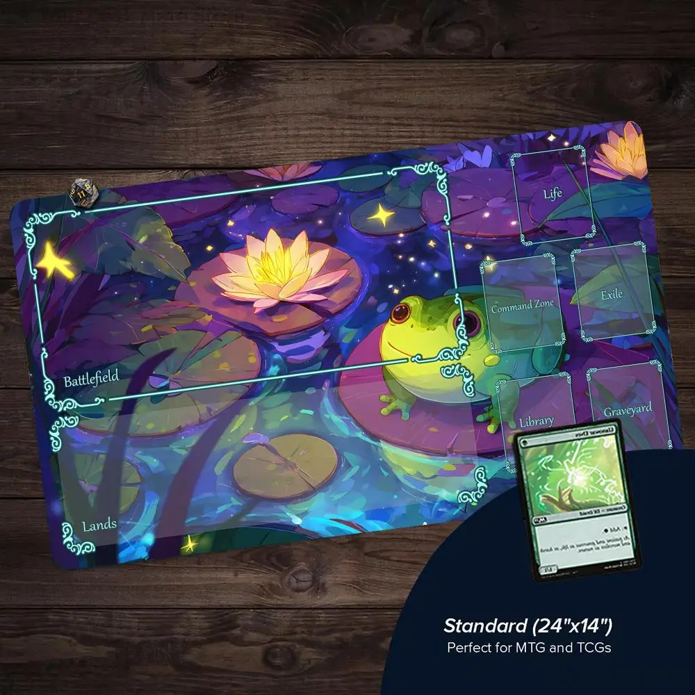 Colorful Lotus Pond and Frog Design MTG Playmat Magic Card Battle Mat Non-Slip Stitched Edge tapete magic mtg Tabletop playmat
Colorful Lotus Pond and Frog Design MTG Playmat Magic Card Battle Mat Non-Slip Stitched Edge tapete magic mtg Tabletop playmat