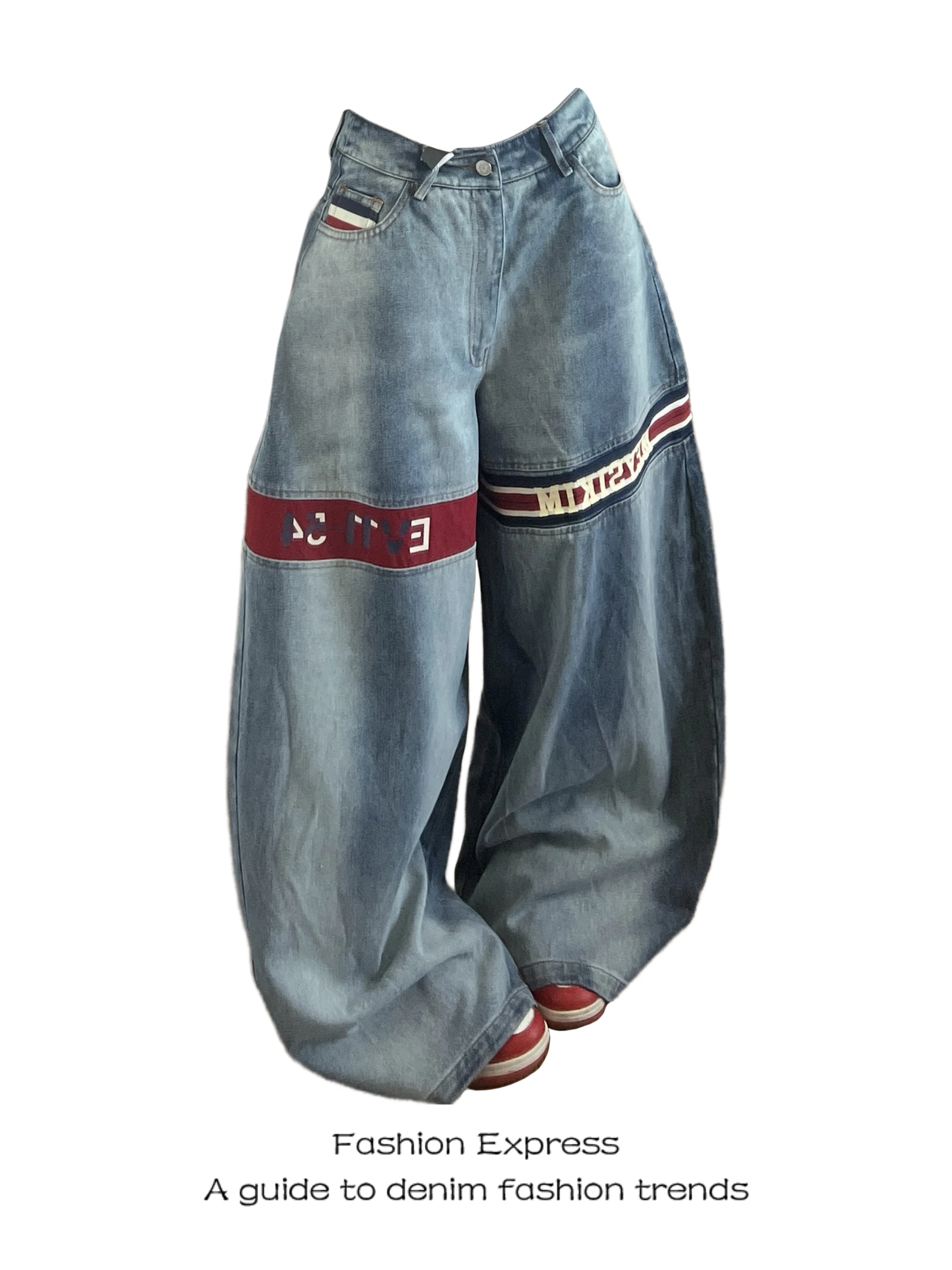 American Retro Washed Wide Leg Jeans Women's Loose Straight Long Pants High Waist Casual Style Denim Fabric Button Closure
American Retro Washed Wide Leg Jeans Women's Loose Straight Long Pants High Waist Casual Style Denim Fabric Button Closure
