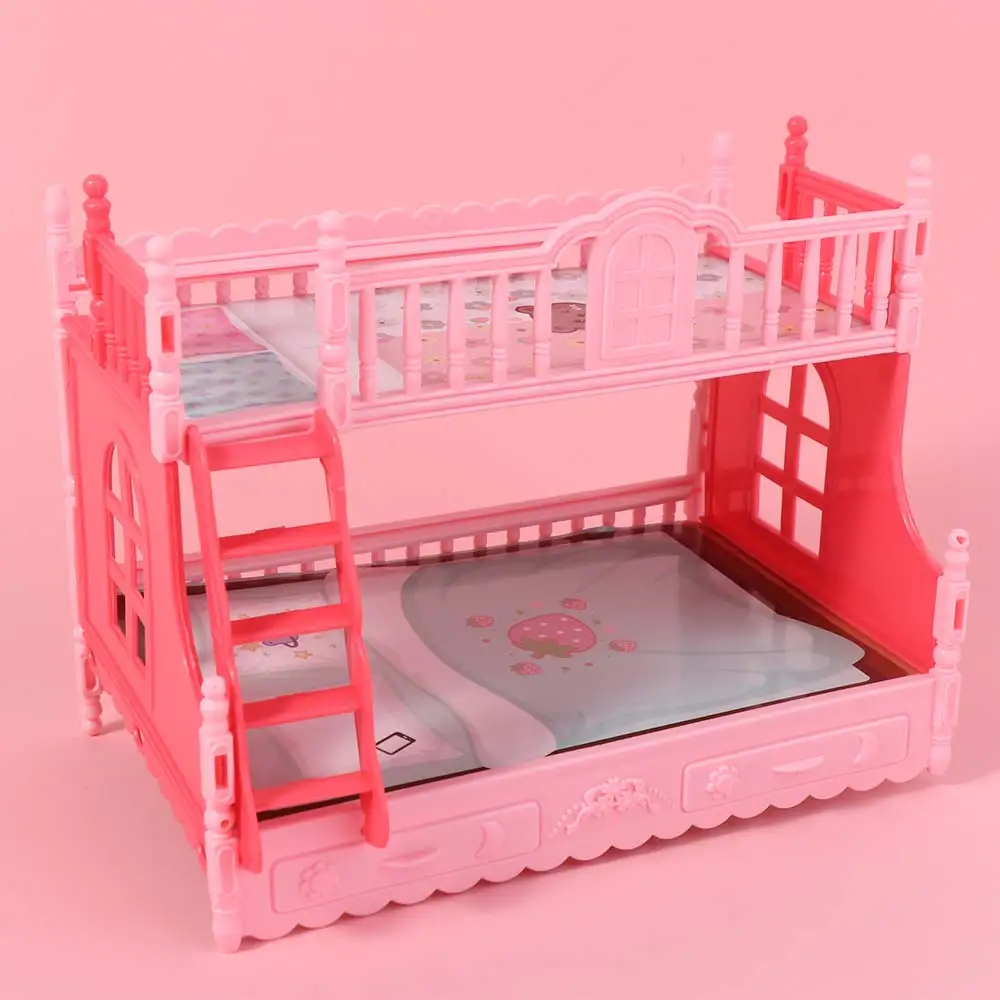 Pretend Play Dollhouse Bunk Bed Bedroom Decoration Simulation Doll Bed Princess Pink Color Small Furniture Dollhouse Furniture
Pretend Play Dollhouse Bunk Bed Bedroom Decoration Simulation Doll Bed Princess Pink Color Small Furniture Dollhouse Furniture