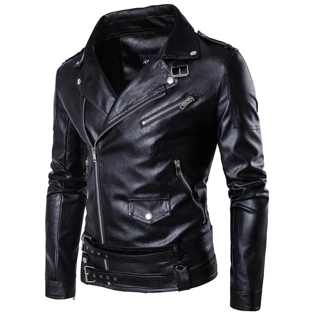 Motorcycle Slim British Fashion Men's PU Jacket Mens Solid Color Leather Jackets
Motorcycle Slim British Fashion Men's PU Jacket Mens Solid Color Leather Jackets