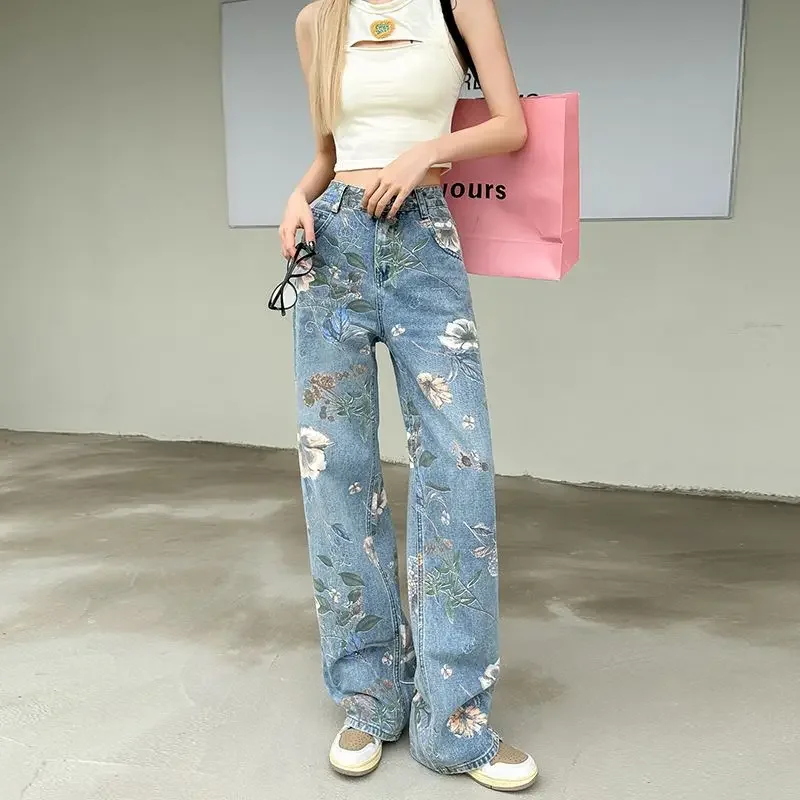 ZOENOVA Quality Printed High Waist Women's Jeans 2024 Summer Fashion Cool Girls Y2K Casual Loose Straight Denim Wide Leg Pants
ZOENOVA Quality Printed High Waist Women's Jeans 2024 Summer Fashion Cool Girls Y2K Casual Loose Straight Denim Wide Leg Pants