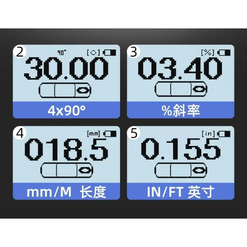 High Precision Digital Inclinometer Electronic Angle Meter With Magnetic 180 ° Measuring Level Gradient DXL180C
High Precision Digital Inclinometer Electronic Angle Meter With Magnetic 180 ° Measuring Level Gradient DXL180C