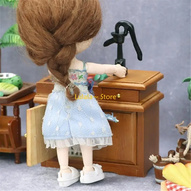 Y4QA Wooden Miniature Sink Cabinet with Faucet And Storage Drawer For 1/12 Doll House
Y4QA Wooden Miniature Sink Cabinet with Faucet And Storage Drawer For 1/12 Doll House