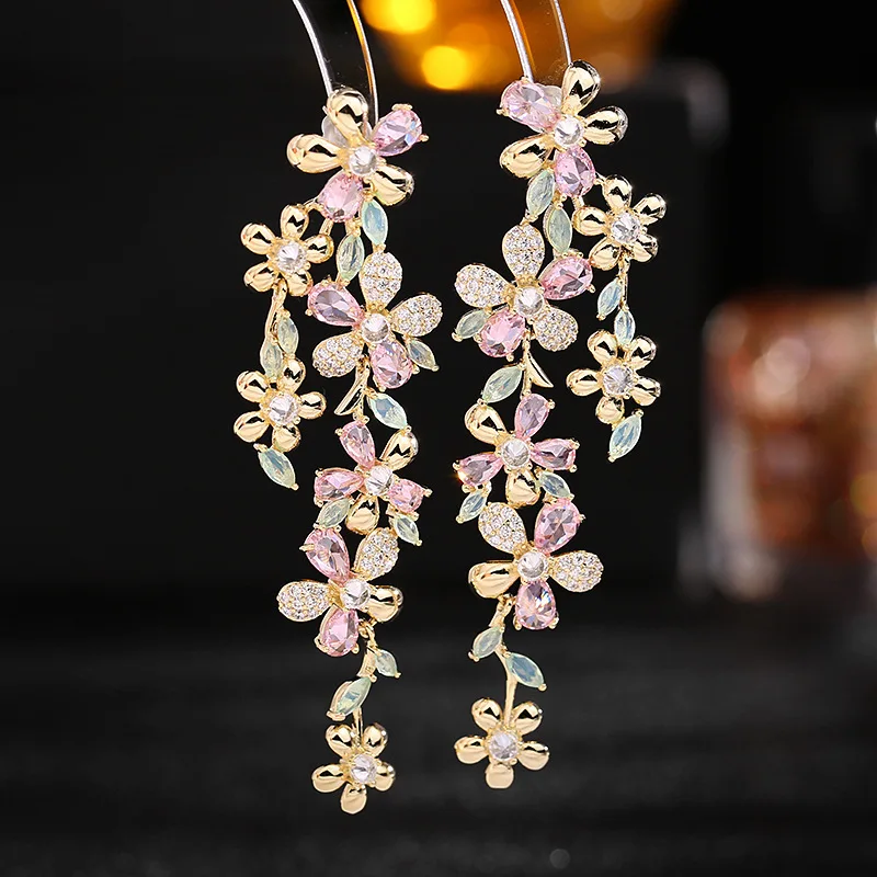 S925 Silver Needle Exaggerated Elegant High-end Earrings for Women Super Fairy Evening Dress Matching Long Flower Heavy Craft Ea
S925 Silver Needle Exaggerated Elegant High-end Earrings for Women Super Fairy Evening Dress Matching Long Flower Heavy Craft Ea