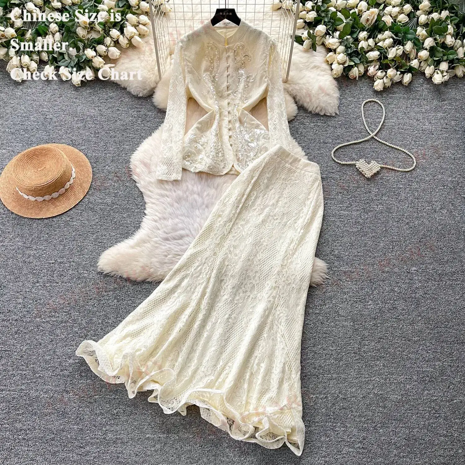 Brand Summer Embroidery Lace Two Piece Set Women Long Sleeve Blouses Maxi Skirts Suits 2pcs Outfit Formal Evening Sequin Dresses
Brand Summer Embroidery Lace Two Piece Set Women Long Sleeve Blouses Maxi Skirts Suits 2pcs Outfit Formal Evening Sequin Dresses