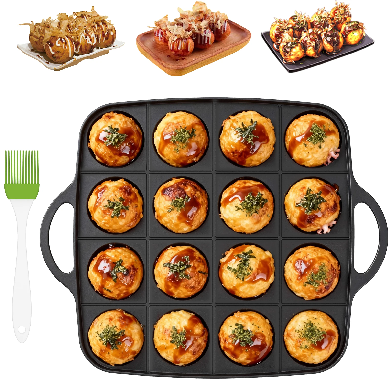 Takoyaki Pan Nonstick Japanese Grill Cast Food Cooker Cooking Plate Kitchen Octopus Ball Maker Pancake Mold, Cake Pop Pan
Takoyaki Pan Nonstick Japanese Grill Cast Food Cooker Cooking Plate Kitchen Octopus Ball Maker Pancake Mold, Cake Pop Pan