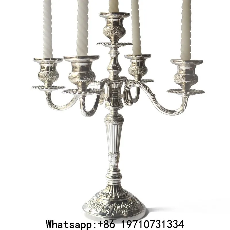 Creative Tall Silver Candlestick Metal 5 Arm Candle Holders Retro Luxury Wedding Centerpieces Candlelight Dinner Gift
Creative Tall Silver Candlestick Metal 5 Arm Candle Holders Retro Luxury Wedding Centerpieces Candlelight Dinner Gift