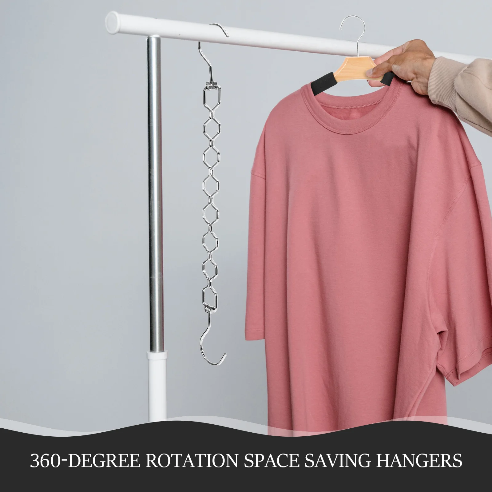 5Pcs Hangers 360 Degree 8-Hole Carbon Steel Space Saving Closet Organizer Dorm Room Wardrobe Organizer
5Pcs Hangers 360 Degree 8-Hole Carbon Steel Space Saving Closet Organizer Dorm Room Wardrobe Organizer