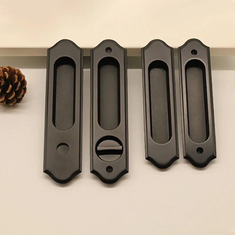 American sliding door lock kitchen interior wooden door invisible hook lock black mobile door simple handle
American sliding door lock kitchen interior wooden door invisible hook lock black mobile door simple handle