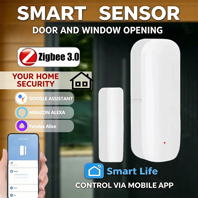 Датчик открытия двери Zigbee, беспроводной детектор окон для умного дома, дистанционное управление через приложение Tuya Smart Life, система сигнализации для дома с поддержкой Alexa.
Датчик открытия двери Zigbee, беспроводной детектор окон для умного дома, дистанционное управление через приложение Tuya Smart Life, система сигнализации для дома с поддержкой Alexa.
