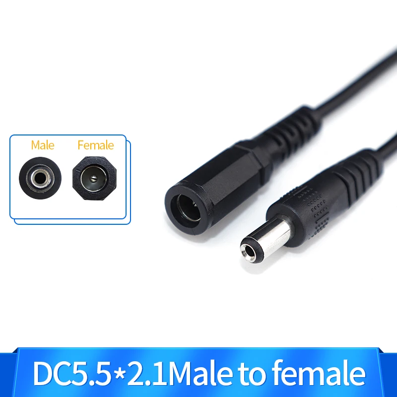 12V DC 5.5*2.1 mm Male To Female Round Plug 5521 Connector DC Router Extension Power Cable
12V DC 5.5*2.1 mm Male To Female Round Plug 5521 Connector DC Router Extension Power Cable
