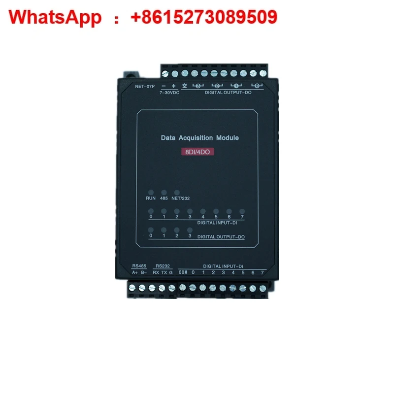 4-channel relay output, 8-channel switch input acquisition, Modbus RTU module, industrial controller
4-channel relay output, 8-channel switch input acquisition, Modbus RTU module, industrial controller
