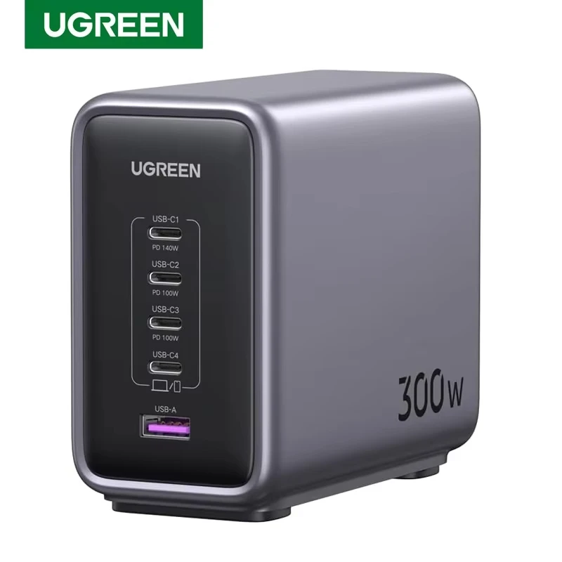 UGREEN 300 Вт GaN Зарядное устройство Настольная зарядная станция USB Зарядное устройство 140 Вт Макс. с одним портом PD3.1 Быстрое зарядное устройство для MacBook Pro iPad iPhone
UGREEN 300 Вт GaN Зарядное устройство Настольная зарядная станция USB Зарядное устройство 140 Вт Макс. с одним портом PD3.1 Быстрое зарядное устройство для MacBook Pro iPad iPhone