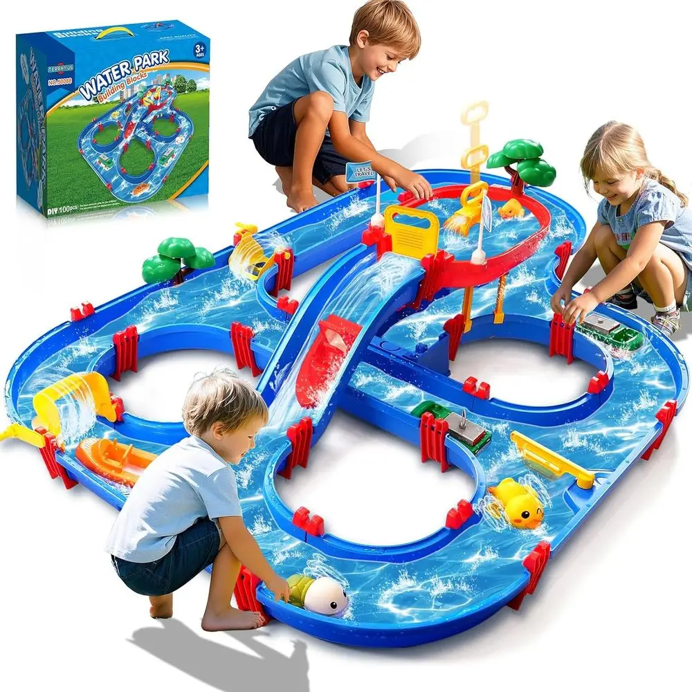 Double-Tier Kids Water Table Toys, 100PCS Water Park Playset with Pump, DIY Toddler Waterways, Ideal for Outdoor Summer Fun, Sui
Double-Tier Kids Water Table Toys, 100PCS Water Park Playset with Pump, DIY Toddler Waterways, Ideal for Outdoor Summer Fun, Sui