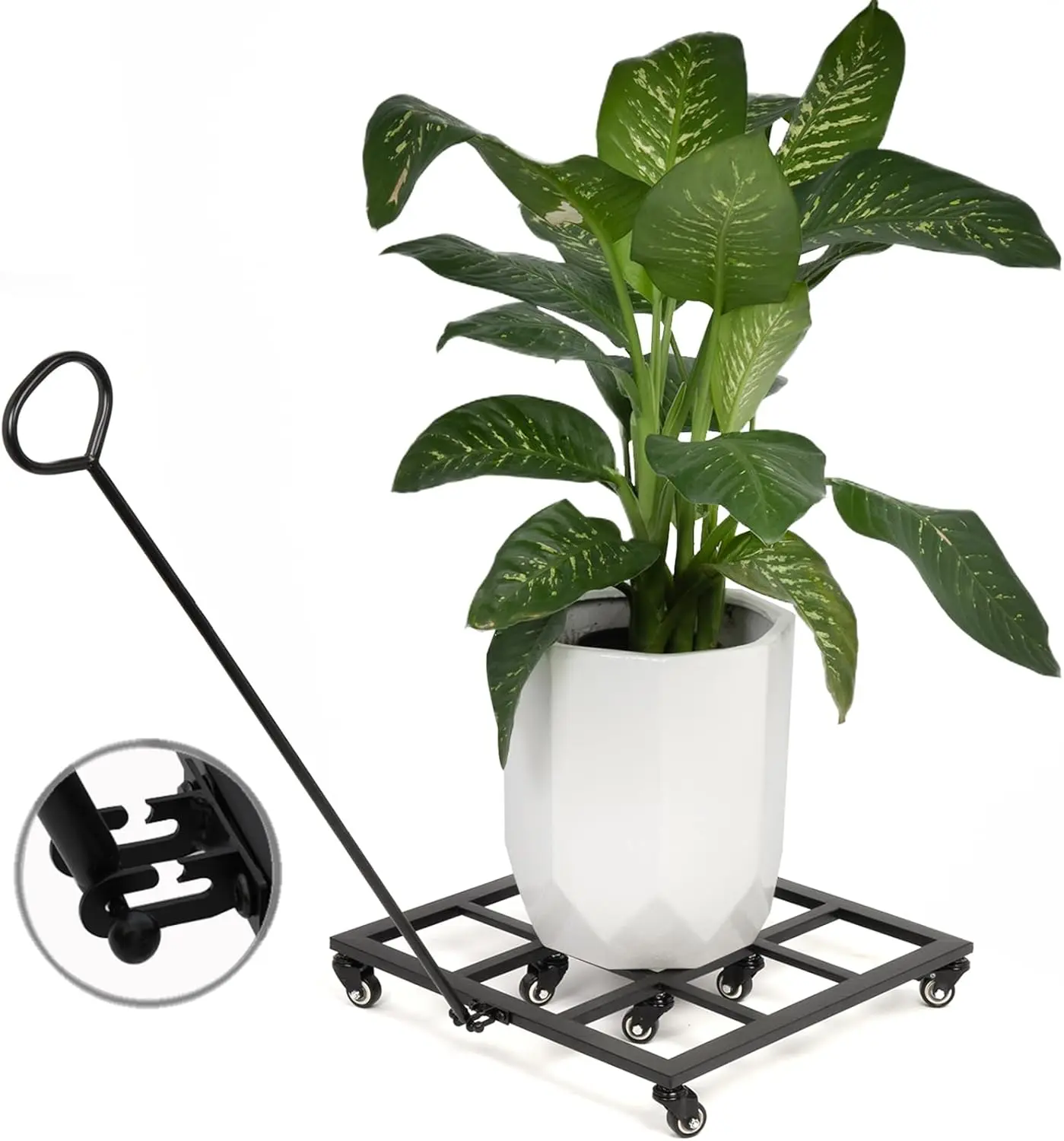 20-Inch Heavy-Duty Iron Plant Dolly Four-Wheel 360 Rotating Planter Base Indoor/Outdoor Use 200 Lbs Capacity Detachable
20-Inch Heavy-Duty Iron Plant Dolly Four-Wheel 360 Rotating Planter Base Indoor/Outdoor Use 200 Lbs Capacity Detachable