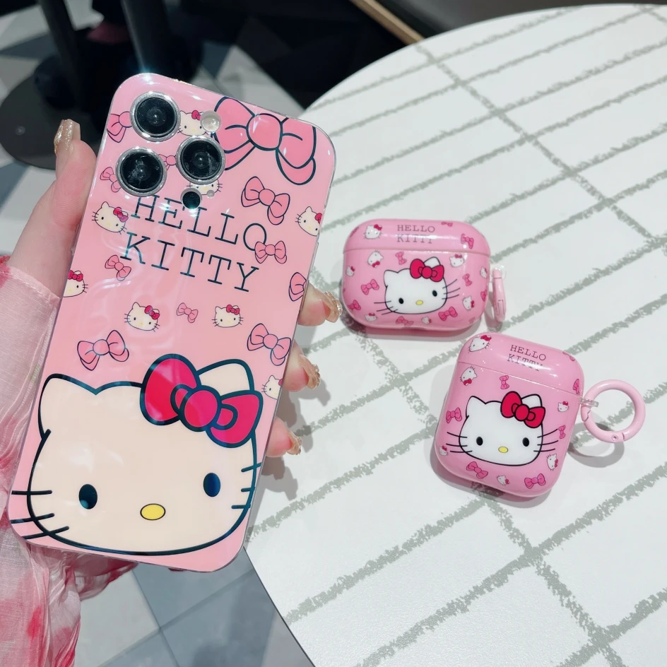 Pink Bow Hello Kitty Blu-ray Case for iPhone 14 13 12 11 Pro Max X XR XsMax Cute Sanrio Earphone Cover For Airpods 1 2 3rd Pro 2
Pink Bow Hello Kitty Blu-ray Case for iPhone 14 13 12 11 Pro Max X XR XsMax Cute Sanrio Earphone Cover For Airpods 1 2 3rd Pro 2