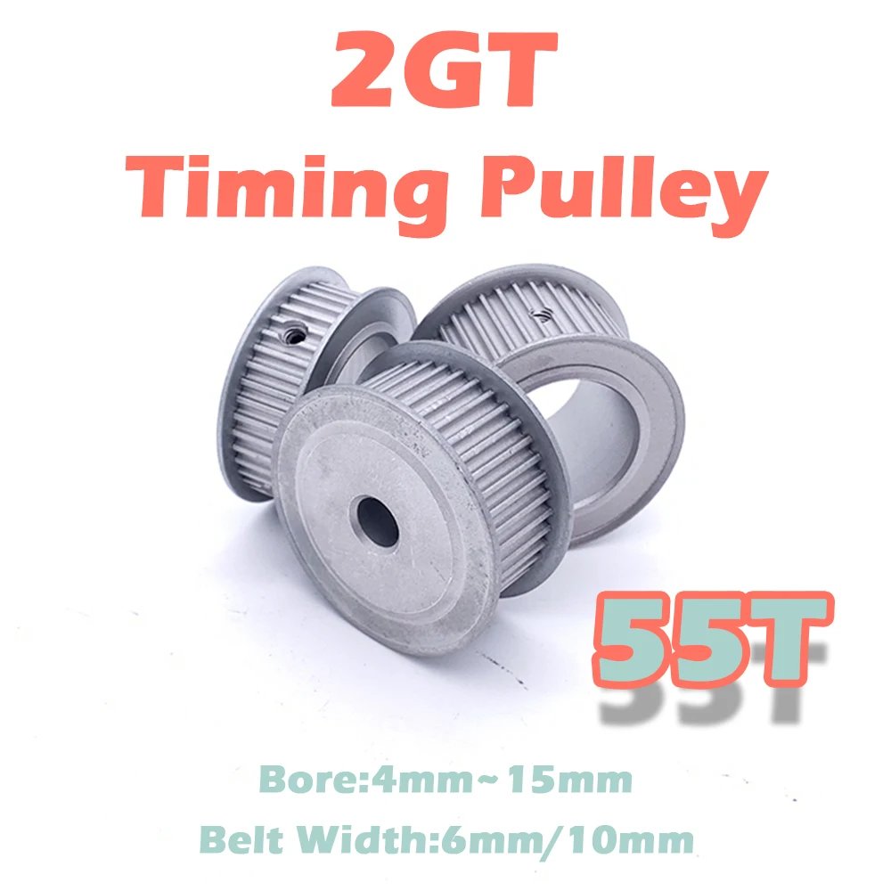 55 Teeth 2GT Timing Pulley Belt Width 6mm 10mm 55Teeth GT2 Synchronous Wheel Bore 4~15mm 55T AF-type Aluminum 2GT Timing Pulley
55 Teeth 2GT Timing Pulley Belt Width 6mm 10mm 55Teeth GT2 Synchronous Wheel Bore 4~15mm 55T AF-type Aluminum 2GT Timing Pulley