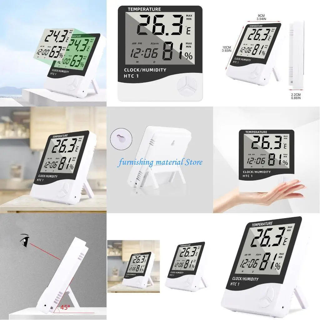 Y5GD Thermometer Hygrometer with Large LED Display Wall-Mounted Desktop Digital Humidity Temperature Meter for Indoor
Y5GD Thermometer Hygrometer with Large LED Display Wall-Mounted Desktop Digital Humidity Temperature Meter for Indoor