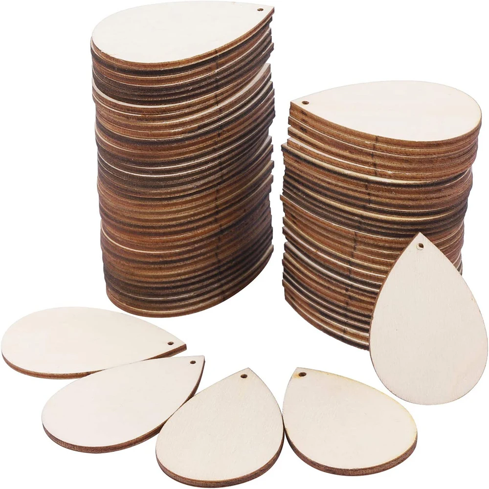 100PCS Unfinished Blank Wood Teardrop Earring Pendant for Christmas Tree Decoration DIY Making Jewelry Supplies
100PCS Unfinished Blank Wood Teardrop Earring Pendant for Christmas Tree Decoration DIY Making Jewelry Supplies