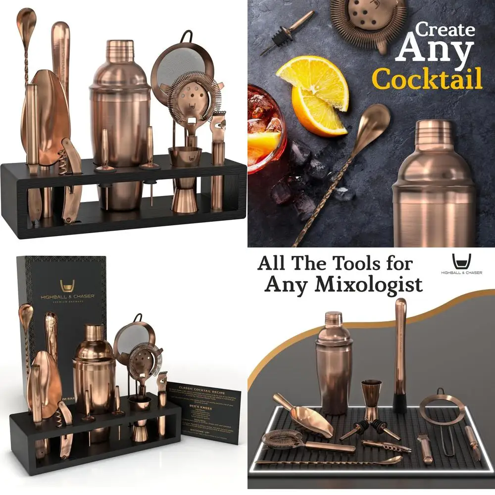 Набор коктейльных шейкеров из матовой меди, 13 предметов из нержавеющей стали с инструментами с гравировкой и электронной книгой на 30 рецептов для домашнего бармена
Набор коктейльных шейкеров из матовой меди, 13 предметов из нержавеющей стали с инструментами с гравировкой и электронной книгой на 30 рецептов для домашнего бармена