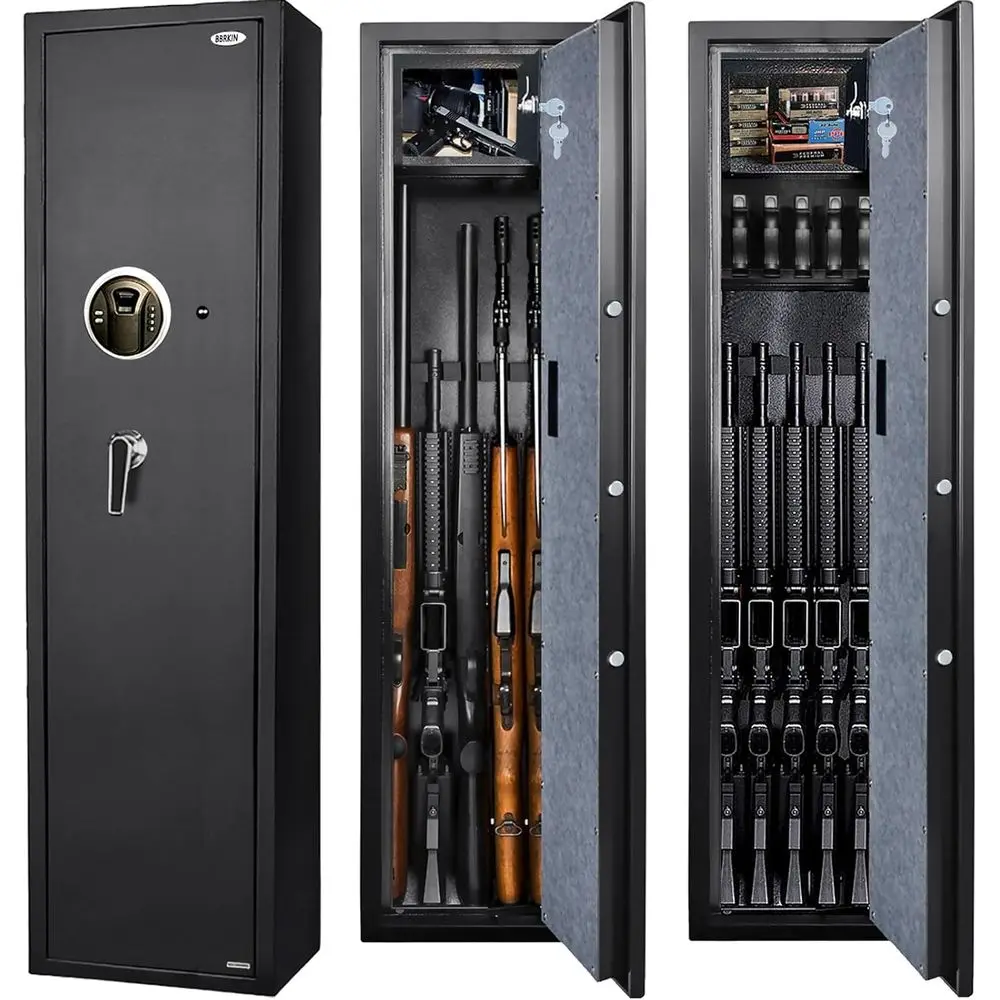 Secure 5-6 Gun Metal Cabinet with Separate Handgun Storage and Adjustable Shelves
Secure 5-6 Gun Metal Cabinet with Separate Handgun Storage and Adjustable Shelves