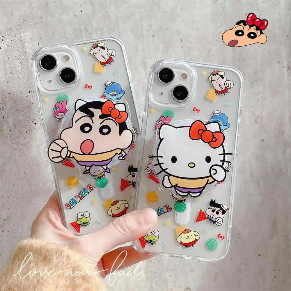 Cartoon Sanrio Hello Kitty Crayon Shin chan Suitable for iPhone 15 16 Promax Apple Phone Case New 14 11promax Magnetic Bracket
Cartoon Sanrio Hello Kitty Crayon Shin chan Suitable for iPhone 15 16 Promax Apple Phone Case New 14 11promax Magnetic Bracket