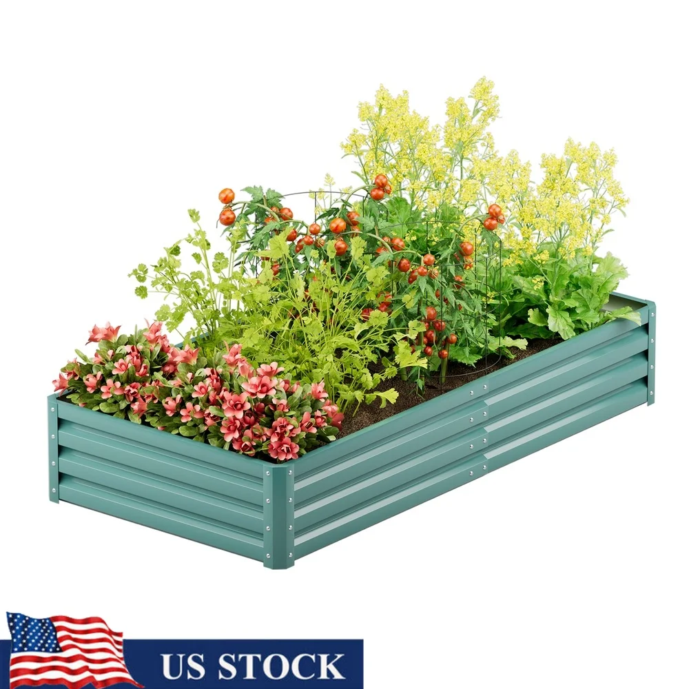 Galvanized Steel Raised Garden Bed Kit 6x3x1FT Durable Outdoor Planter Boxes Open Base Healthy Plant Growth Easy Installation
Galvanized Steel Raised Garden Bed Kit 6x3x1FT Durable Outdoor Planter Boxes Open Base Healthy Plant Growth Easy Installation