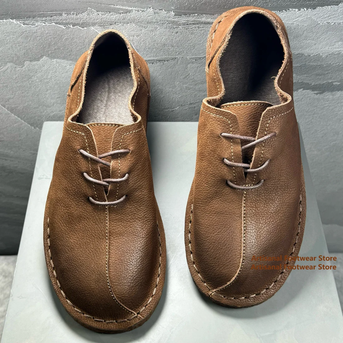 Cowhide Flats Men's Shoes Retro Handmade Summer Breathable Genuine Leather Casual Shoes Solid Wide Round Toe Leather Shoes
Cowhide Flats Men's Shoes Retro Handmade Summer Breathable Genuine Leather Casual Shoes Solid Wide Round Toe Leather Shoes