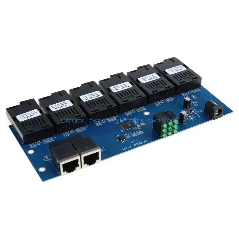 HX6A 100M Fiber Optics Transceiver 2 RJ45 to 6SC 20KM Fiber Optics Converters PCBA Board
HX6A 100M Fiber Optics Transceiver 2 RJ45 to 6SC 20KM Fiber Optics Converters PCBA Board