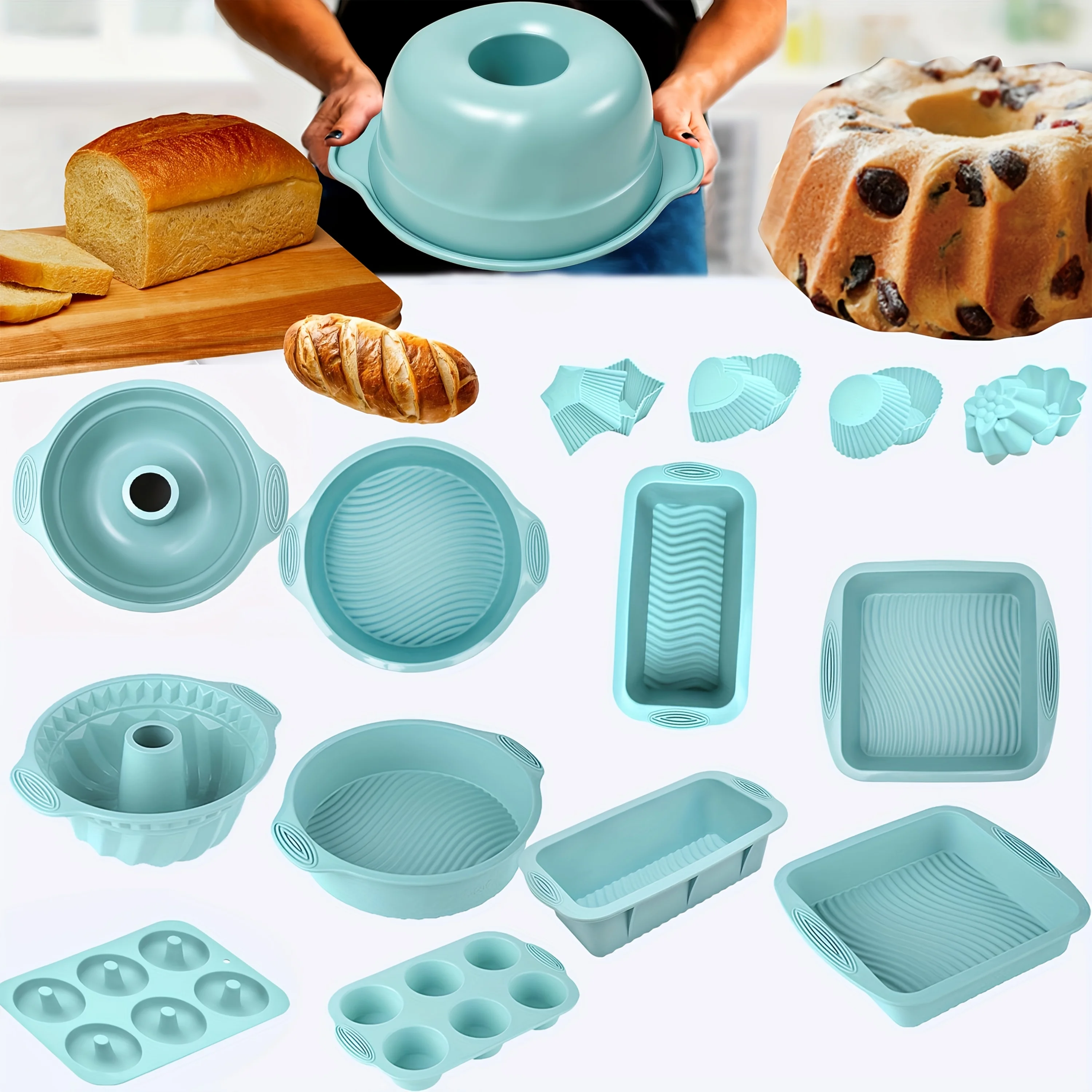 30pcs Multi-type Blue Rectangle, Round Creative Cake Mould, Silicone, Reusable, Non-stick Baking Tray, Oven Accessories, Baking
30pcs Multi-type Blue Rectangle, Round Creative Cake Mould, Silicone, Reusable, Non-stick Baking Tray, Oven Accessories, Baking