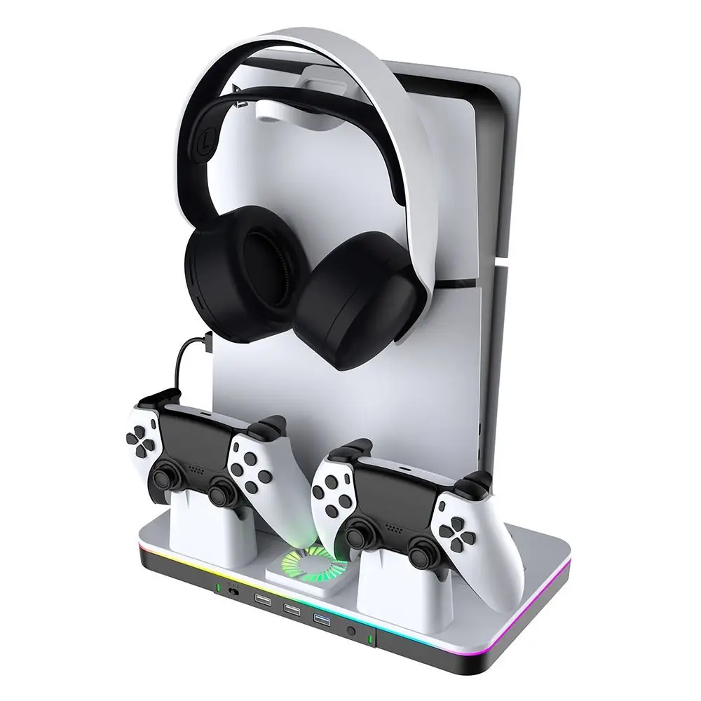 Многофункциональная подставка для зарядки контроллера, RGB-подсветка, малошумная охлаждающая подставка, быстрая зарядка для PS5/PS5 Slim
Многофункциональная подставка для зарядки контроллера, RGB-подсветка, малошумная охлаждающая подставка, быстрая зарядка для PS5/PS5 Slim