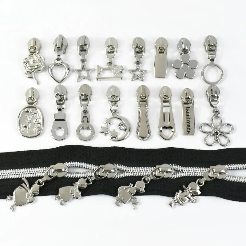5# 10Pcs Metal Zipper Sliders for Nylon Zippers By The Meter Sewing Bags Zips Pulls Purse Zip Heads Repair Kits DIY Accessories
5# 10Pcs Metal Zipper Sliders for Nylon Zippers By The Meter Sewing Bags Zips Pulls Purse Zip Heads Repair Kits DIY Accessories
