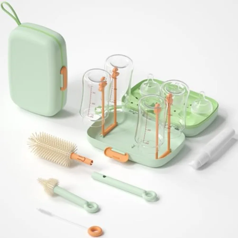 7in1 Travel Bottle Cleaner kit, Baby Essentials, with Bottle Brush Nipple Brush Straw Cleaner Brush Soap Dispenser Bottle Dryin
7in1 Travel Bottle Cleaner kit, Baby Essentials, with Bottle Brush Nipple Brush Straw Cleaner Brush Soap Dispenser Bottle Dryin