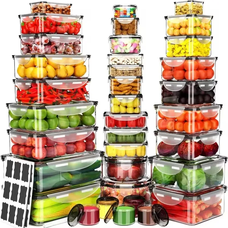 70 Pack Large Food Storage Containers with Lids-Total 769 Oz ,85 OZ to Small Box(35 Boxes,35 Lids) Airtight Plastic
70 Pack Large Food Storage Containers with Lids-Total 769 Oz ,85 OZ to Small Box(35 Boxes,35 Lids) Airtight Plastic