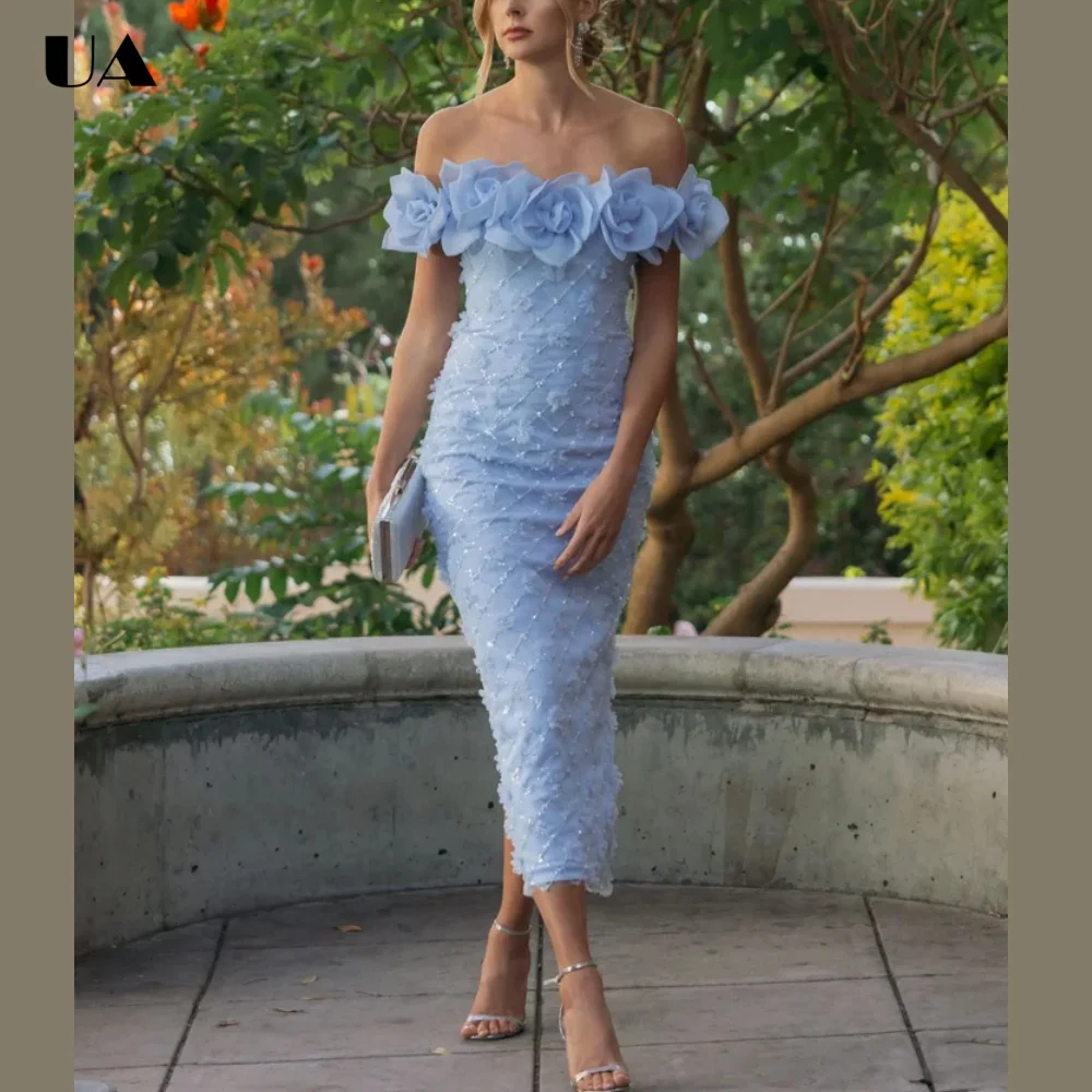 ULBYANRY Customized Off-the-shoulder 3D Flower Evening Dress, Exquisite Embellished Prom Dress, Elegant Slash Neck Party Dress
ULBYANRY Customized Off-the-shoulder 3D Flower Evening Dress, Exquisite Embellished Prom Dress, Elegant Slash Neck Party Dress