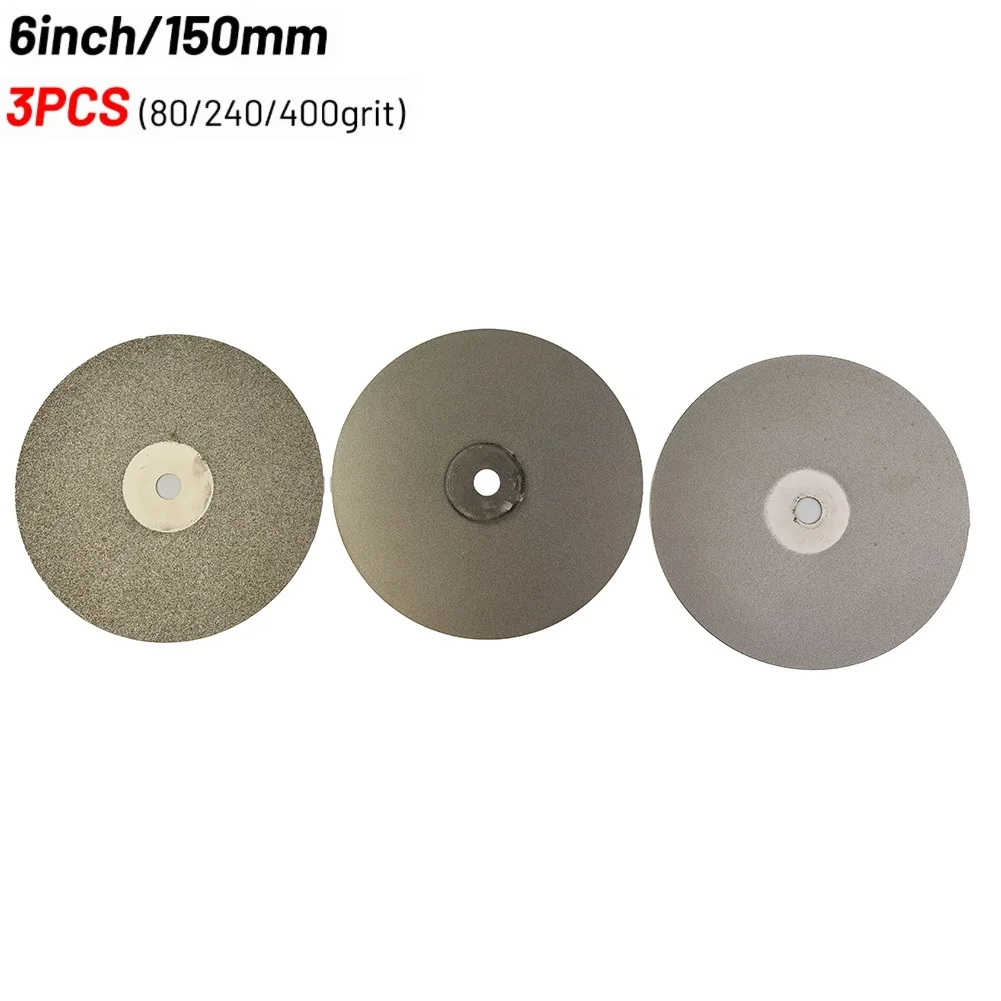 6 Inch Emery Abrasive Lap Wheels Set of 3 Pieces 80 240 400 Grit Coated Grinding Discs for Lapidary Glass Jewelry Rock
6 Inch Emery Abrasive Lap Wheels Set of 3 Pieces 80 240 400 Grit Coated Grinding Discs for Lapidary Glass Jewelry Rock