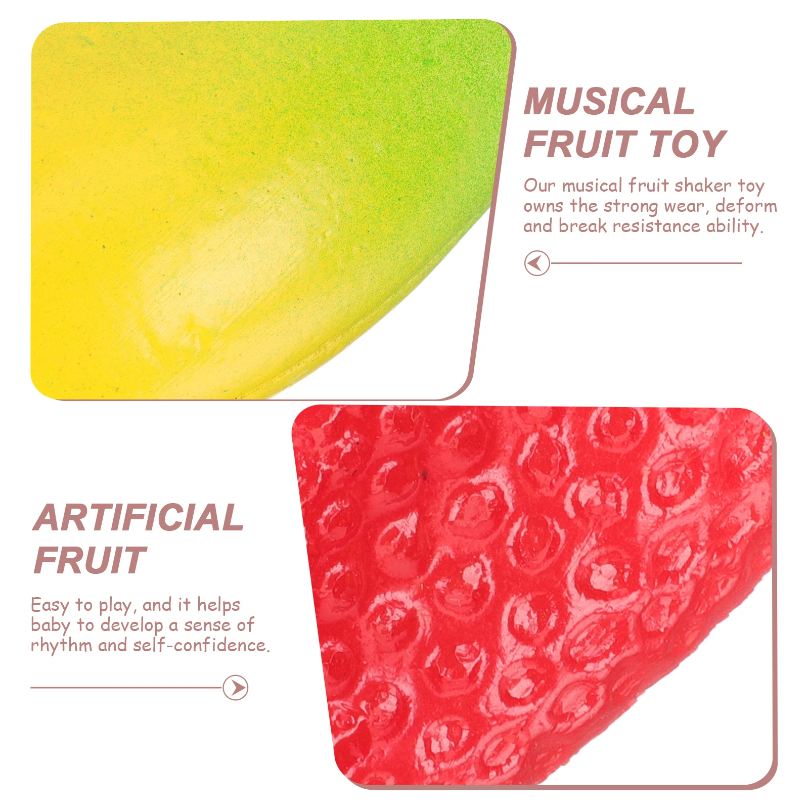 3 Pcs Musical Fruit ABS Plastic H Brain Coordination Kids Education Gifts Percussion Instruments Toys Maraca Fruits
3 Pcs Musical Fruit ABS Plastic H Brain Coordination Kids Education Gifts Percussion Instruments Toys Maraca Fruits