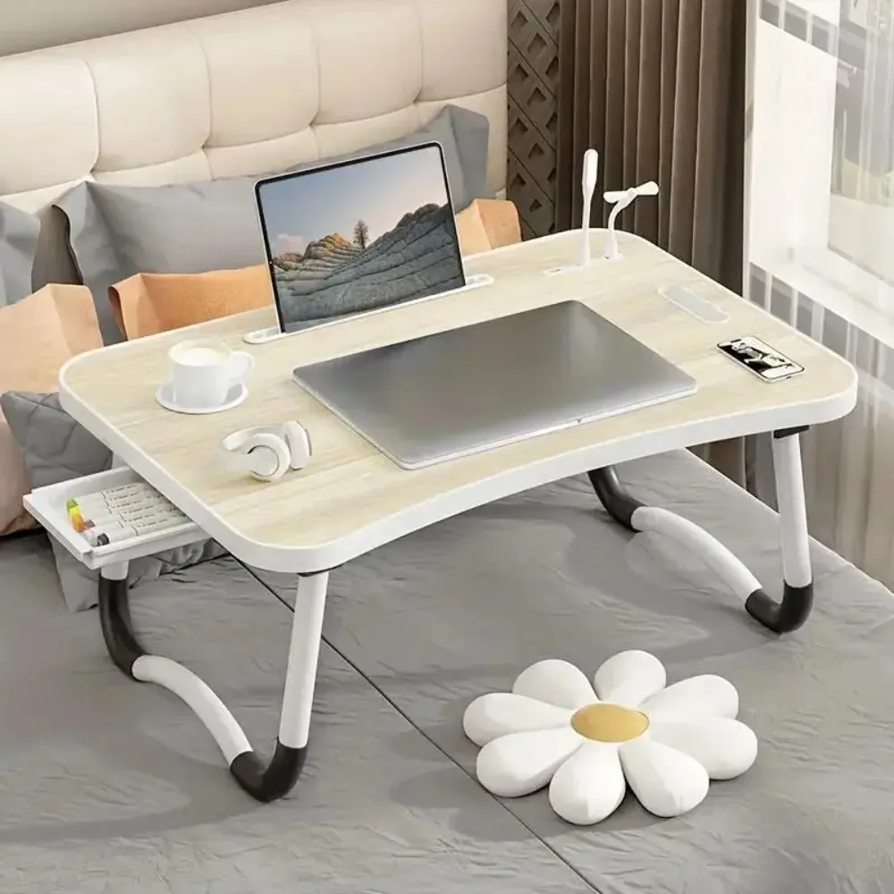 Portable Foldable Laptop Desk with USB Light & Fan - Adjustable Bed Table with Cup Holder, Multi-function Laptop Stand
Portable Foldable Laptop Desk with USB Light & Fan - Adjustable Bed Table with Cup Holder, Multi-function Laptop Stand